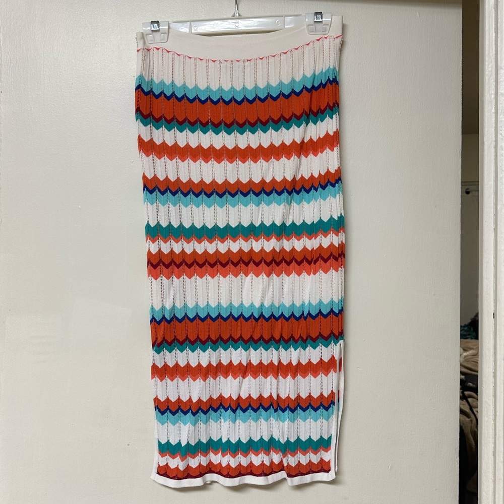 Bebe multi colored knit skirt